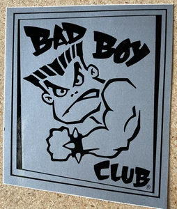 STICKER BAD BOY CLUB color SKATEBOARD SURFING Gray Silver VINTAGE - Picture 1 of 5