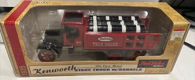 ERTL 1925 True Value Hardware Kenworth Stake Truck w/Barrels 1:34 Die-cast Bank - Image 1 of 4