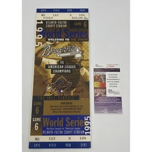 Tom Glavine Signed Thats My Ticket 95 WS MVP Inscription Braves World Series JSA - Picture 1 of 8