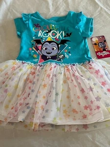 Girls Dress Vampirina Size 2 Toddler Disney Junior T-Shirt Top Glitter Lace - Picture 1 of 5