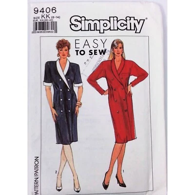 Simplicity Sewing Pattern 9406 Vintage Women's sz 8-14 double breasted dress sui - Image 1 of 4