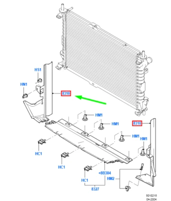 FORD TRANSIT CONNECT MK1 Radiator Right Air Deflector 5008282 NEW GENUINE - Image 1 of 3