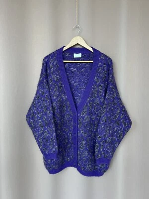 Cárdigan tejido United Colors Of Benetton vintage años 90 para hombre talla 48 XL mohair raro Foto 1 de 4