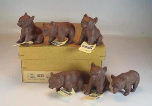 Hausser / Elastolin n.º 6233 osos jóvenes, marrón, surtido embalaje original #385 - Imagen 1 de 1