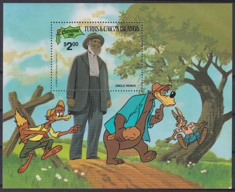F-EX42164 TURKS & CAICOS MNH 1981 NAVIDAD CHRISTMAS CHILD DRAWING DISNEY REMUS Cover