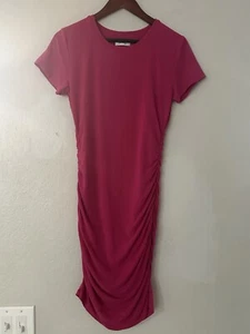 Babaton Women's Jameson Mini Shift Dress Size M M-Short Cap Sleeve Pink - Picture 1 of 15