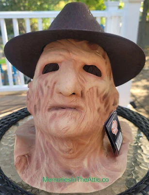 Trick OR Treat  Freddy Krueger Nightmare Elm Street 2 Mask Hat Halloween Costume - Image 1 of 4