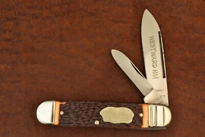 CUCHILLO DELRIN JACK GRAN NARRADOR AMERICANO HECHO EN BOKER EE. UU. DE COLECCIÓN (23317) Foto 1 de 4
