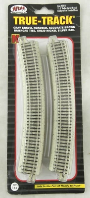 N Scale 15.5" Radius Curve True-Track (8 pcs.) - Atlas #2416 - Image 1 of 2