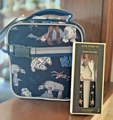 School Pottery Barn Disney LUNCH BOX BAG STAR WARS Solo Resistance grogu , - Image 1 of 4