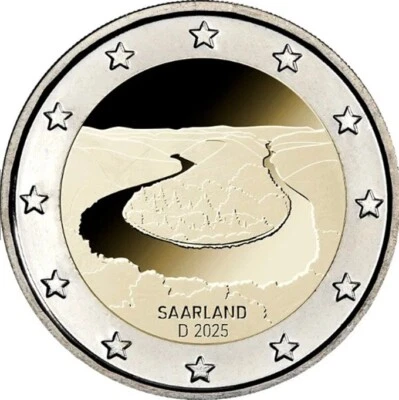 Germany - 2 Euro Commemorative 2025  Saarschleife - Saarland  FREE SHIPPING - Image 1 of 3