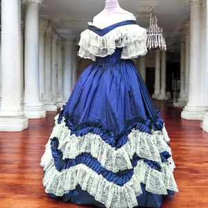 Victorian Day Dress Civil War Historic Costume southern belle Gone with the wind - Picture 1 of 7