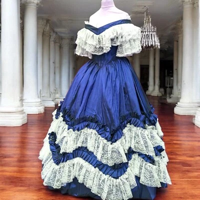 Victorian Day Dress Civil War Historic Costume southern belle Gone with the wind - Image 1 of 4