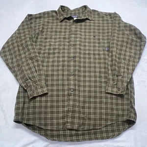 Patagonia Camicia Uomo XL Flanella Bottoni Plaid Cotone Biologico Pima Outdoor - Foto 1 di 12