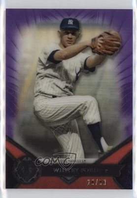 2017 Topps Tribute Purple /50 Whitey Ford #3 HOF - Image 1 of 2