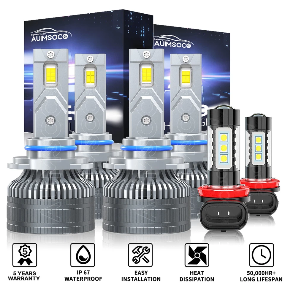 Faros LED altos bajos antiniebla para Chrysler 200 sedán 4 puertas 2013-2014 Foto 1 de 4