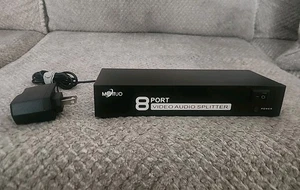 8 Port RCA 1In 8 Out AV Switch Box Audio Video Signal Switcher Splitter To TV - Picture 1 of 3