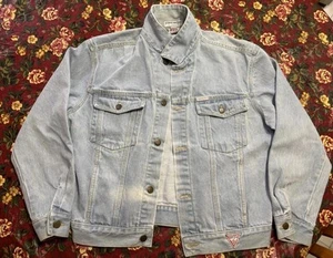 Giacca Marciano Vintage Guess Comprata Da Foleys 1988 XL-L Blu Denim Made USA - Foto 1 di 8