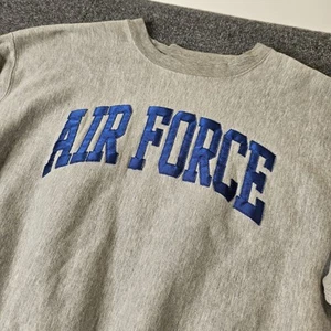Vintage MV Sport Pro Weave Air Force Sweatshirt Gray Size XL Military America - Picture 1 of 7