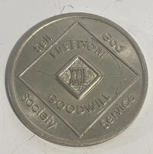 22 XXII Year Narcotics Anonymous NA Medallion Chip Clean Coin 1991 WSO Set Token - Picture 1 of 2
