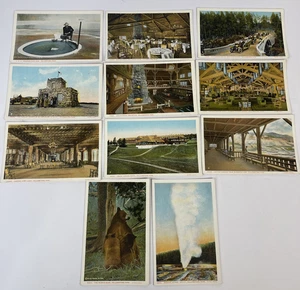 Vintage Yellowstone National Park Postcard Lot Of 11 Photos By Haynes Unposted - Picture 1 of 20