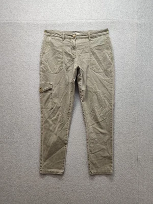 Pantalones para mujer Jill 8 Petite verde cargo utilitario elástico tobillo algodón Foto 1 de 4