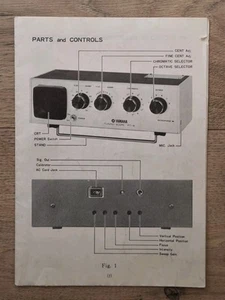 Yamaha Pt-4 User Manual And Datasheet Operation Manual Manuale Utente - Foto 1 di 9