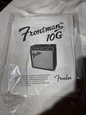 Genuine Fender Squier Frontman GUITAR AMPLIFIER 10 Watt G10 Owners Manual - Image 1 of 4