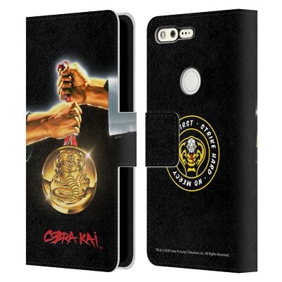 OFFICIAL COBRA KAI GRAPHICS LEATHER BOOK WALLET CASE COVER FOR GOOGLE PHONES - Image 1 of 4