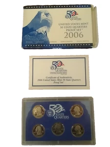 2006 S United States Mint 50 State Quarters Proof Set w/COA and Box - Picture 1 of 2