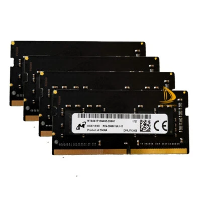 Micron 4x 8GB 1RX8 PC4-21300 DDR4 2666V 1.2V SODIMM Laptop Memory RAM Intel - Image 1 of 4