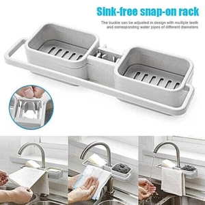 Sink Faucet Rack Organizer Soap Sponge Kitchen Bath Towel Holder - Picture 1 of 3