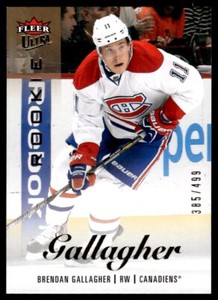 2013-14 Fleer Showcase Ultra Brendan Gallagher 385/499 Montreal Canadiens #39