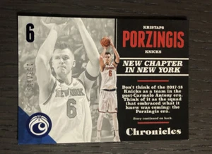 2017-18 Chronicles KRISTAPS PORZINGIS #45 Blue SP 153/199 Dallas Mavericks - Picture 1 of 2