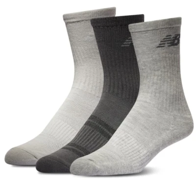 Paquete de 3 calcetines New Balance medio cojín multicolor talla S hombres 4-8 mujeres 5-9 NUEVO Foto 1 de 4