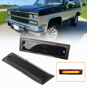 Luz de señalización lateral LED ámbar humo 2 piezas para Chevrolet C10 C20 C30 K10 K20 K30 - Imagen 1 de 12