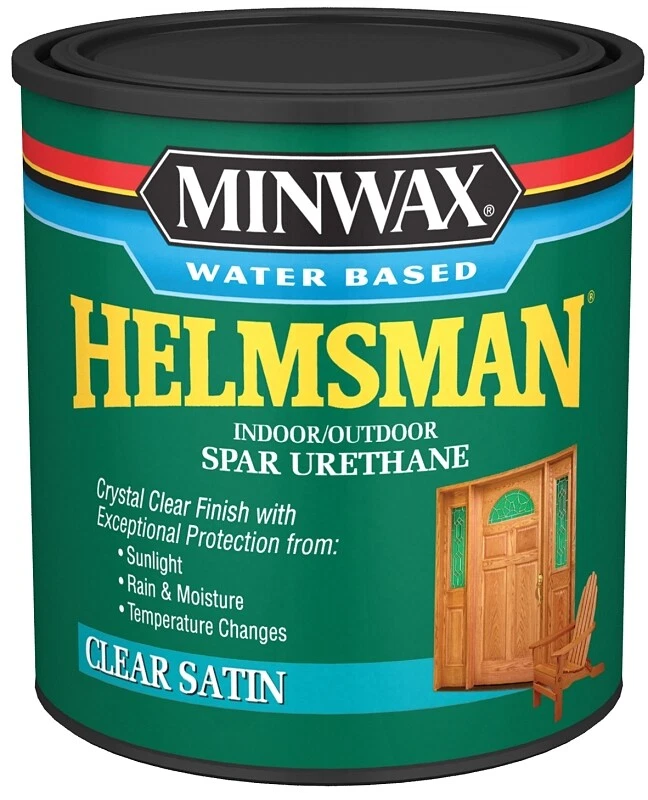 Minwax 63052 Helmsman Satin Clear Water-Based Spar Urethane 1 qt — 第 1/1 张图片