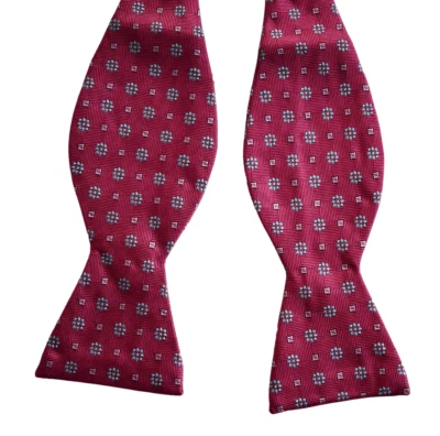 NEW BROOKS BROTHERS Pink 100% SILK SELF-TIE Bow Tie - Image 1 of 4