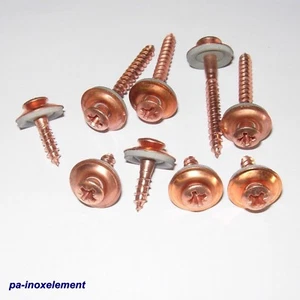 Tornillos Spengler Acero Inoxidable VA A2-CU Cobre CRUZ PZ con Sellador 15mm  - Imagen 1 de 1