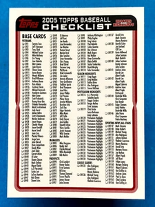 2005 Topps Updates & Highlights Checkliste #1 - Bild 1 von 4