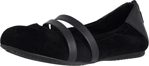 NIB Softwalk Sz 6.5 Wide Sierra Mary Jane Ballet Black Suede Flats — 第 1/1 张图片