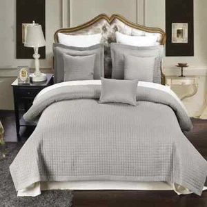 Checkered Style Soft and Plush Coverlet 2-3PC Set Bedspread Extra Soft Bed Cover - Picture 1 of 13