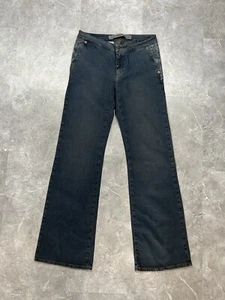 Fake London Genius Womens Jeans Dark Blue Vintage Flared W30 - Picture 1 of 6