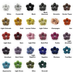 SHAMBALLA BEADS - HIGH QUALITY - 10MM - 5 CRYSTAL CLAY DISCO BALLS - Picture 1 of 29