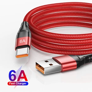 66W USB-Type-C Charger Cable 6A Fast Charging Lead Data Sync for Samsung Huawei - Picture 1 of 15