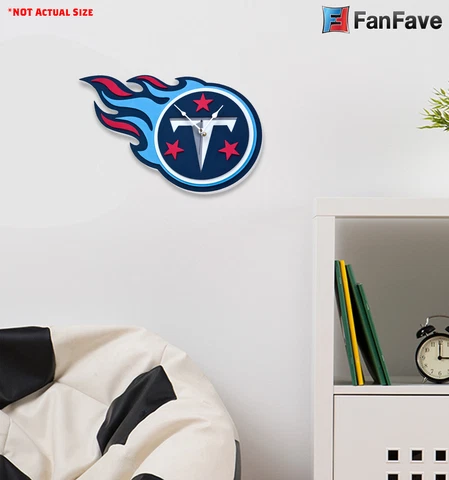 New NFL Tennessee Titans Home Decor EVA Foam 3D Wall Clock 18.4? x 13.5? Cover