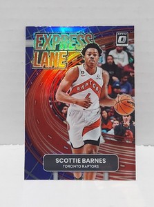 Scottie Barnes 2022-23 NBA Donruss Optic Express Lane Purple Prizm Basketball