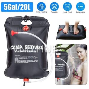 Solar Heating Camping Shower Gallon 20L Water Heater Outdoor Travel Hiking Bag 5