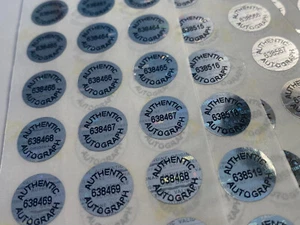 1000 AUTHENTIC AUTOGRAPH HOLOGRAM SECURITY LABELS STICKERS FOR SPORTS MERCH COA - Picture 1 of 2