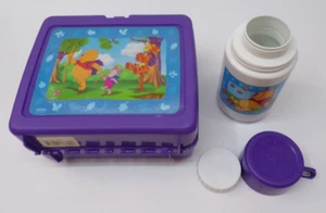 Vintage Thermos Brand Disney Winnie The Pooh Plastic Lunchbox & Thermos A - Picture 1 of 14